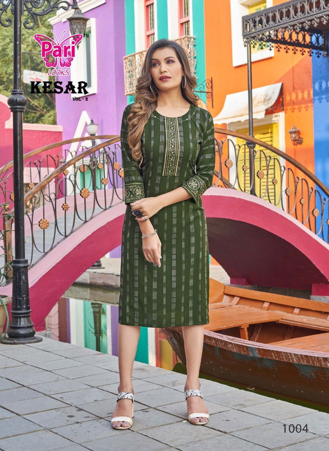 Pari Kesar 2 Fancy Ethnic Wear Wholesale Designer Kurtis